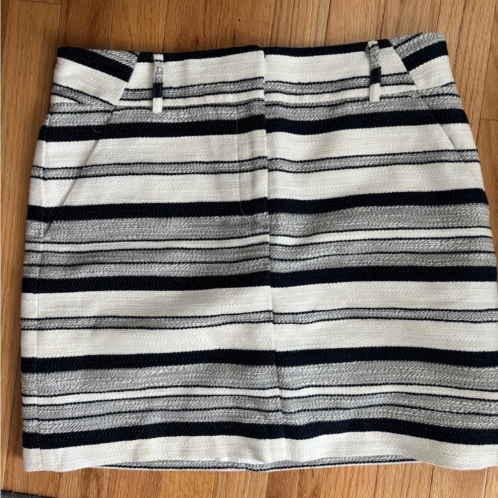 Striped Black and White Women's Skirt